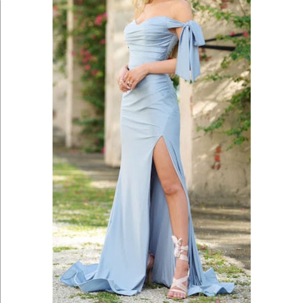 Amber Gown Dusty Blue